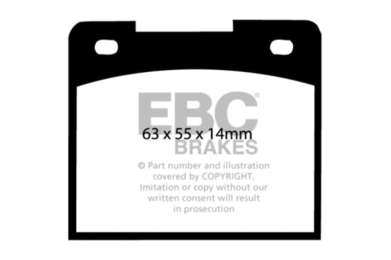 EBC Yellowstuff Brake Pad Set for Street and Track Driving High Performance