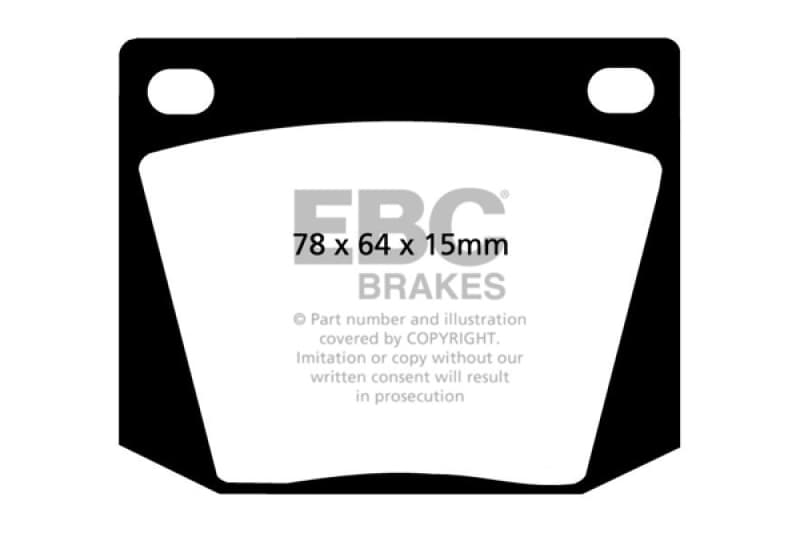 EBC Greenstuff Brake Pad Set for Street Driving High Initial Effect Up to 600°C