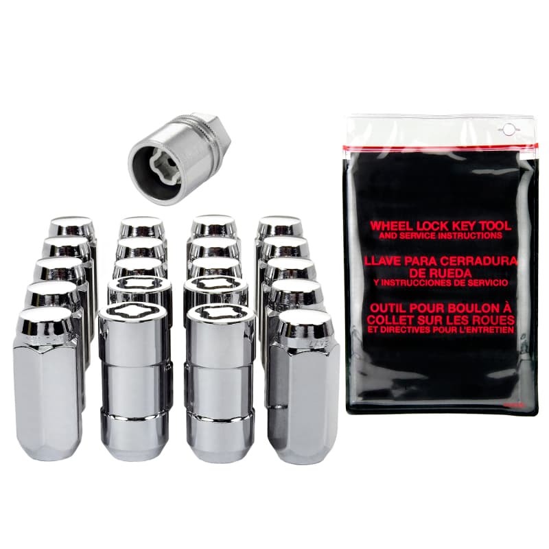 McGard Hex Lug Nut Install Kit for 4 Wheels with Wheel Locks and Key Tool