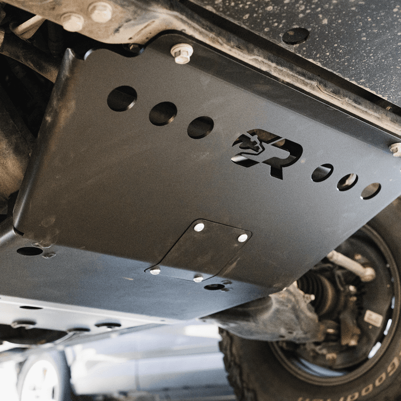 Cali Raised LED Front Skid Plate for 05-23 Toyota Tacoma Aluminum Powder Coat