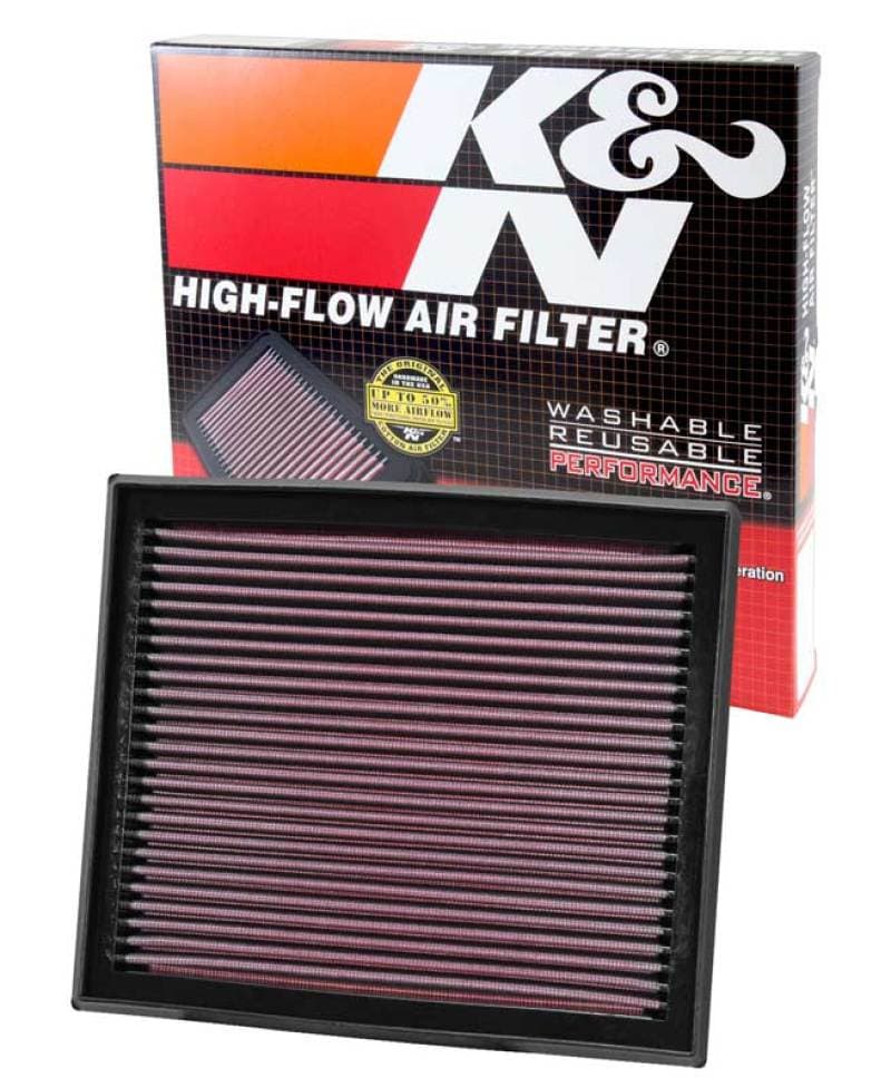 K&N Engineering Drop-In Air Filter Washable Reusable High-Flow Performance - Image 4