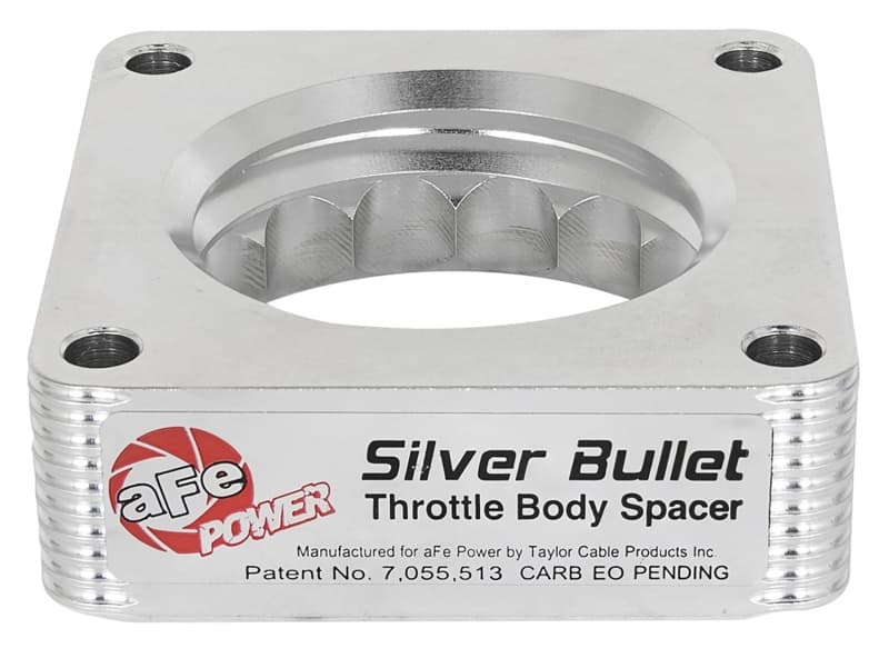 aFe Silver Bullet Throttle Body Spacer for VQ35 Serrated/Helix Design - Image 3