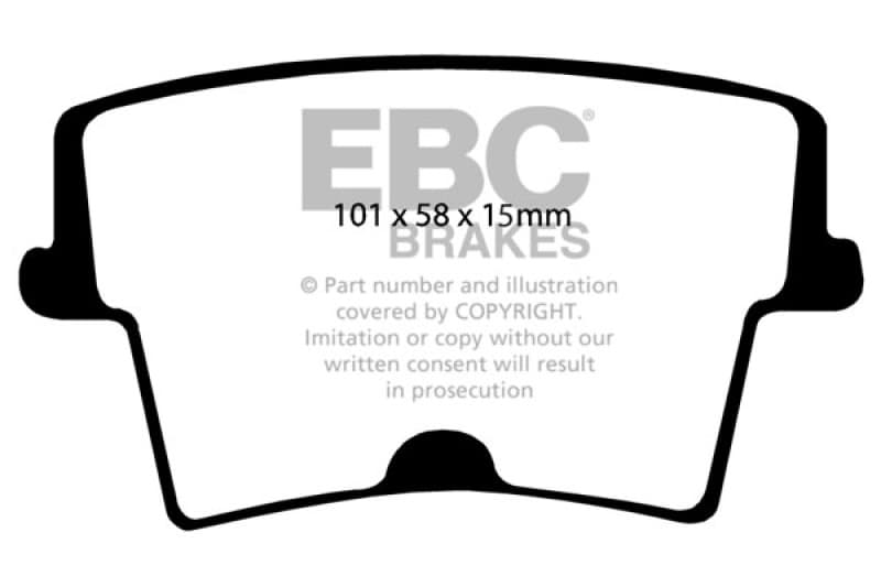 EBC Yellowstuff Brake Pad Set for Street and Track Driving Aramid Fiber Compound