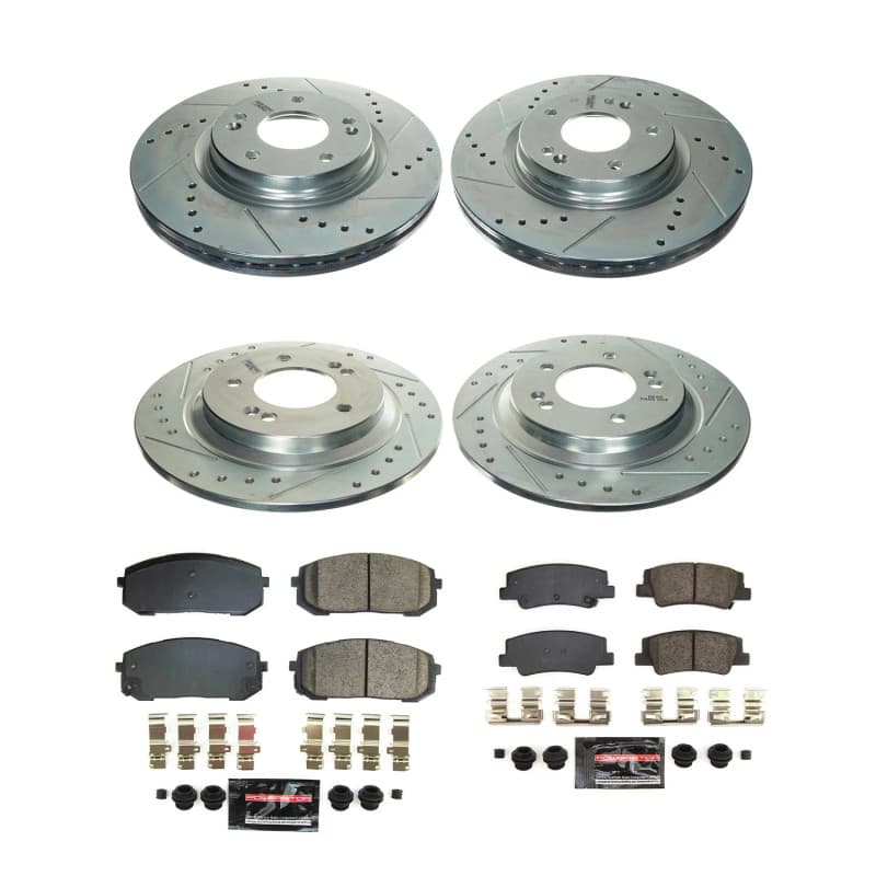 PowerStop Z23 Evolution Brake Kit for Daily Driver Carbon-Fiber Ceramic Pads