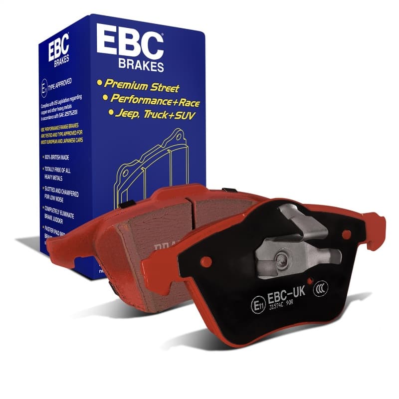 EBC Redstuff Brake Pad Set for Chevy C6 Low Dust Synthetic Fiber Ceramic