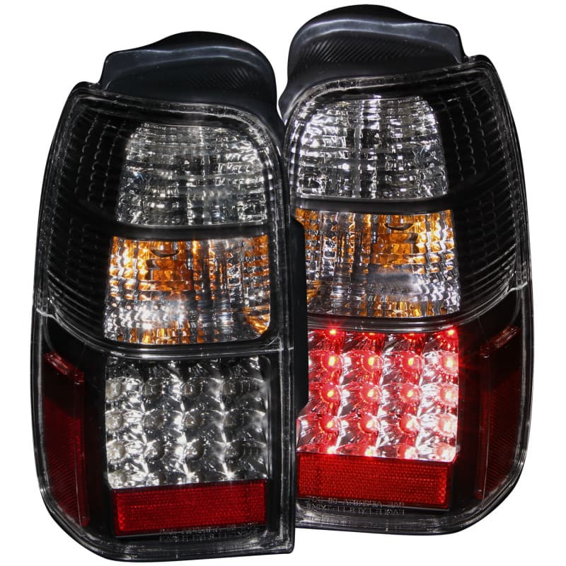 ANZO LED Taillight Assembly Pair Clear Lens Black Housing - Image 2