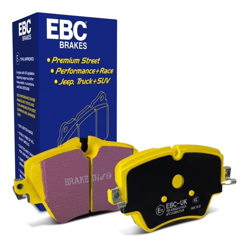 EBC Yellowstuff Brake Pad Set for Street and Track Driving Aramid Fiber Compound