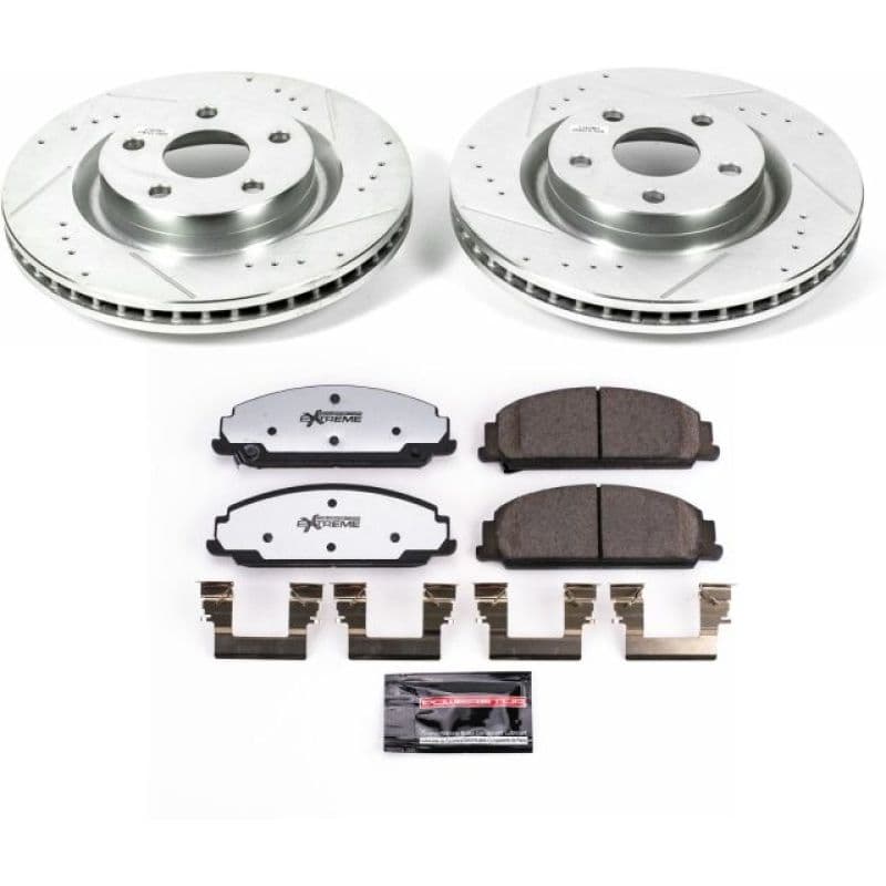PowerStop Z26 Street Warrior Brake Kit for Muscle Cars Drilled Slotted Rotors...