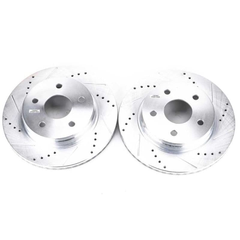 PowerStop Evolution Drilled/Slotted Rotor 355mm for OE Fit Silver Zinc