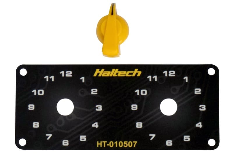 Haltech Dual Switch Panel Kit with Yellow Knob