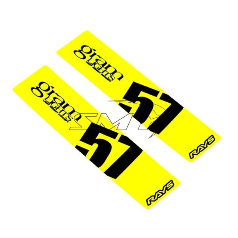 Gram Lights Spoke Sticker for 57DR/57CR Wheels Luminous Yellow (2 PCS)