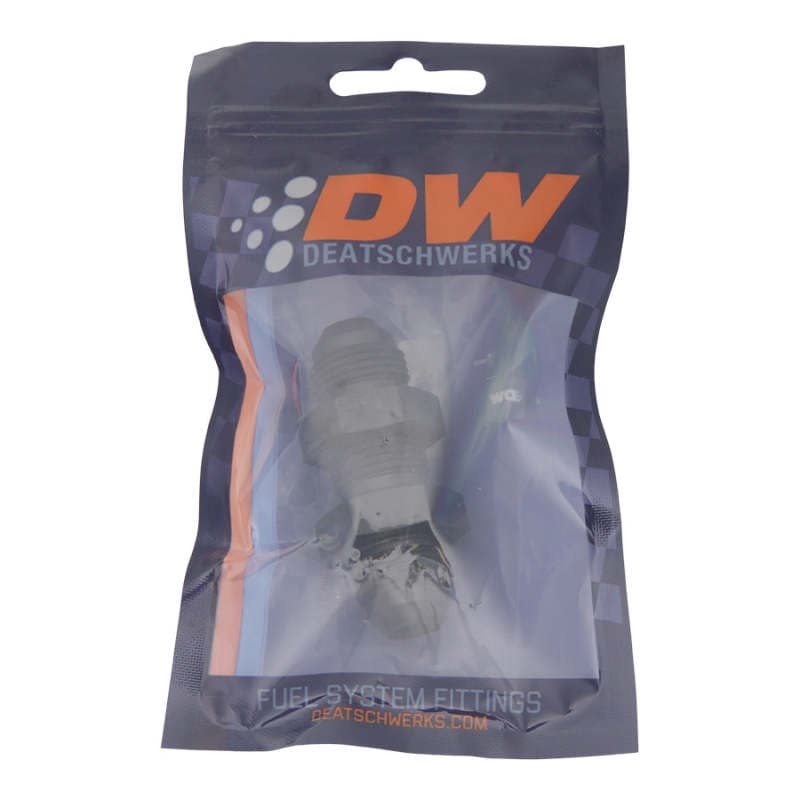 DeatschWerks 8AN Male Flare Bulkhead Adapter Matte Black - Image 2