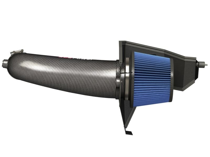 aFe Track Series Intake System for Chevy C6 Carbon Fiber Tube with 8" Radial ... - Image 2