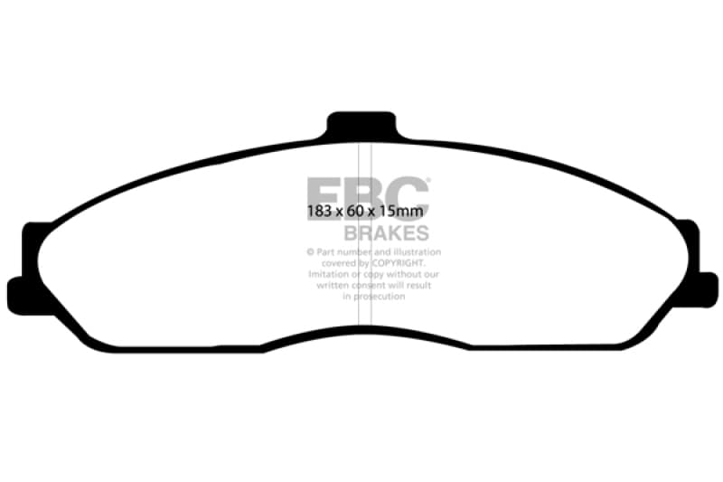 EBC Redstuff Brake Pad Set for Chevy C6 Synthetic Fiber Low Dust