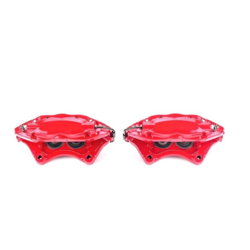 PowerStop Brake Calipers Powder Coated Red Pair High-Temp Resistant