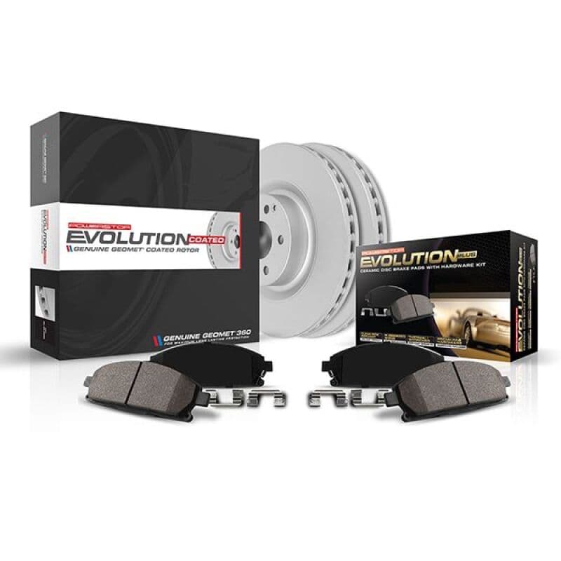 PowerStop Z17 Evolution Coated Rotor Brake Kit for Daily Vehicles with Low-Du...