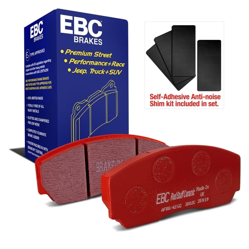 EBC Redstuff Brake Pad Set for Chevy C6 Low Dust Ceramic Fiber Compound