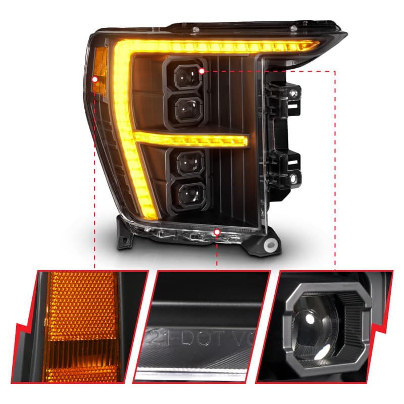 ANZO LED Projector Headlight for Ford F-150 21-23 Z-Series Full LED Passenger... - Image 2
