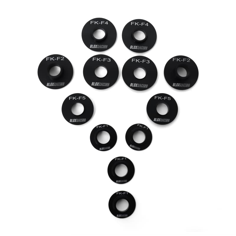 BLOX Racing Subframe Hard Collar Kit for 16-21 FK Civic Front 12-Piece - Image 2
