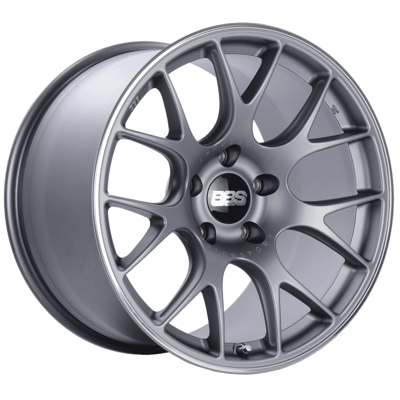 BBS CH-R 19x12 5x130 ET45 Satin Titanium Polished Rim Protector Wheel - Image 2