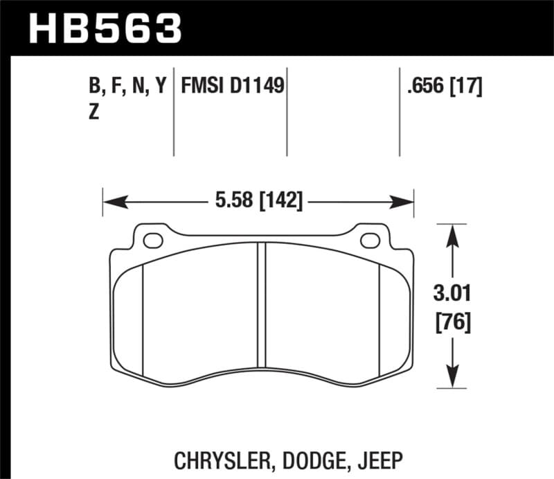 Hawk Performance HPS Brake Pad Set for Street Vehicles High Friction Compound - Image 2
