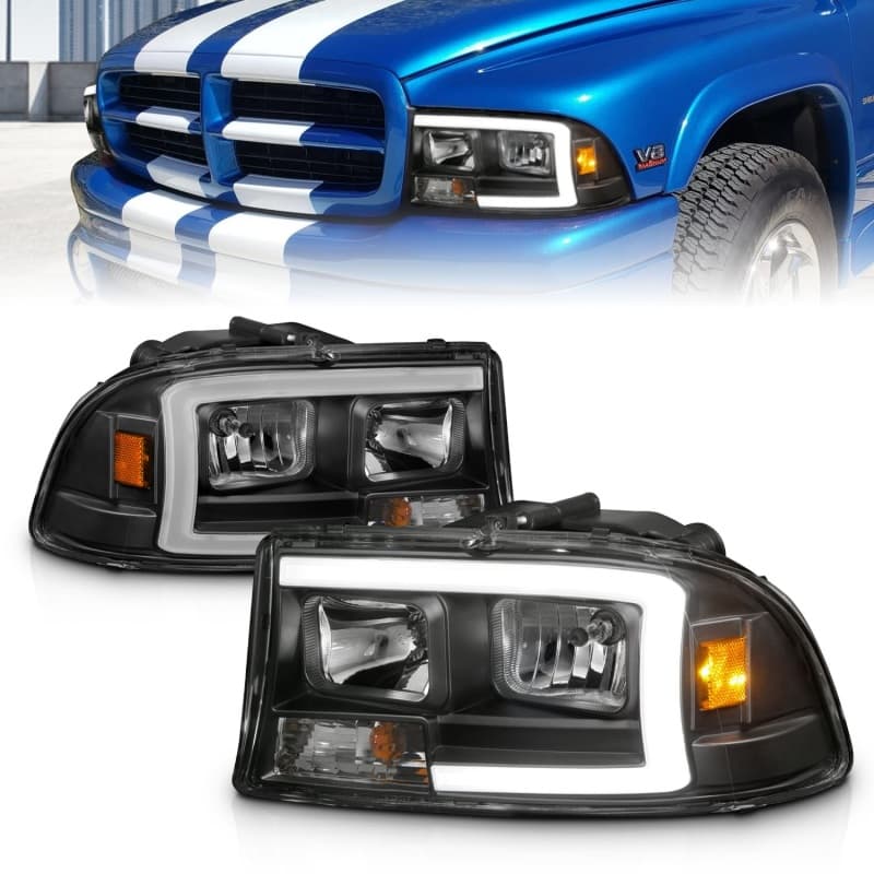 ANZO Crystal Headlights for Chevy C6 Clear Lens LED DRL Replacement