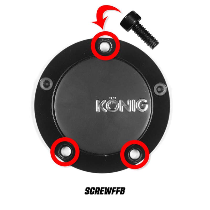 Konig Cap Screw Black for CAPFFB Flow Formed Center Caps