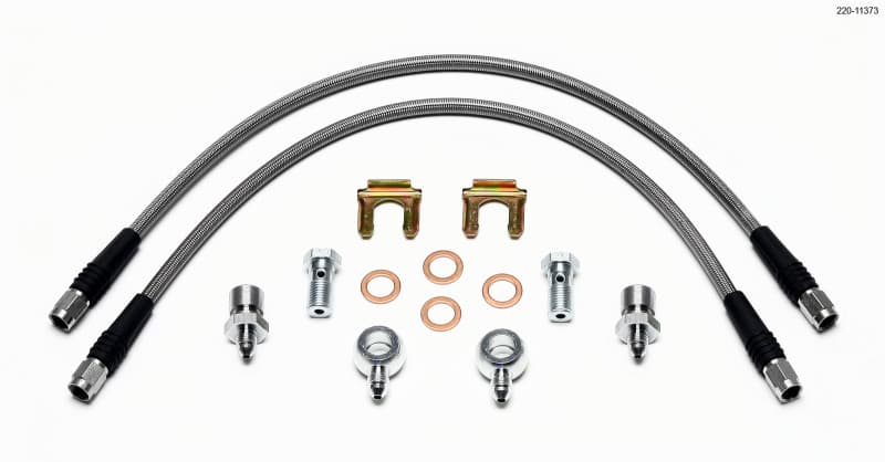 Wilwood Flexline Brake Hose Kit for D52 Caliper 18in Banjo 7/16-20