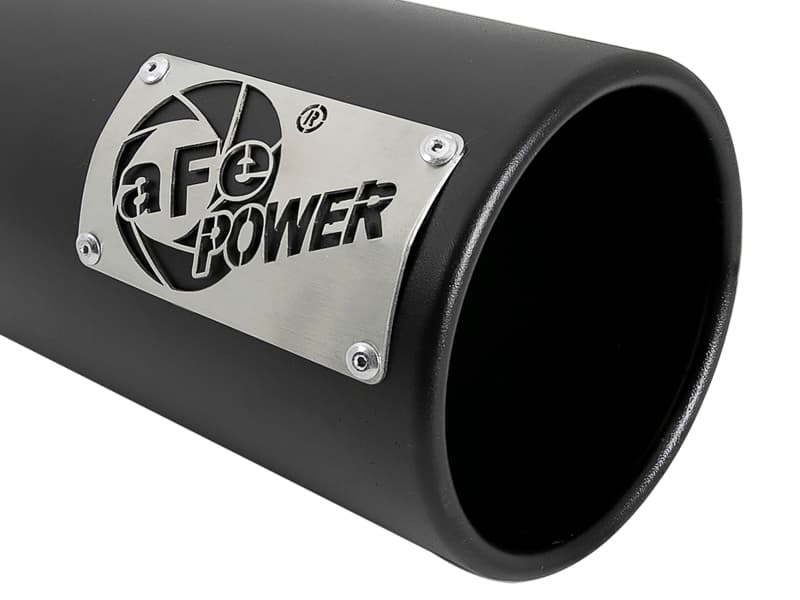 aFe Exhaust Tip for 4" Systems Intercooled Vents Black 12" Angle Cut - Image 5