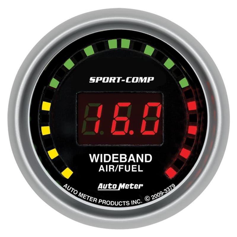 AutoMeter Sport-Comp Wideband Gauge for Gasoline Applications with Auto Calib...