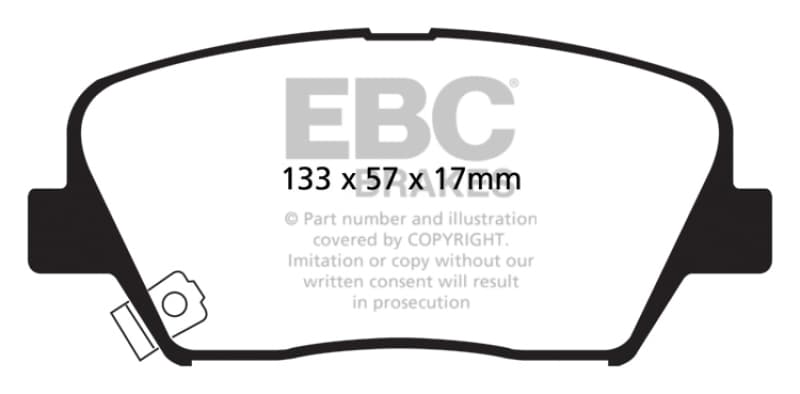 EBC Yellowstuff Brake Pad Set for Street and Track Driving High Performance