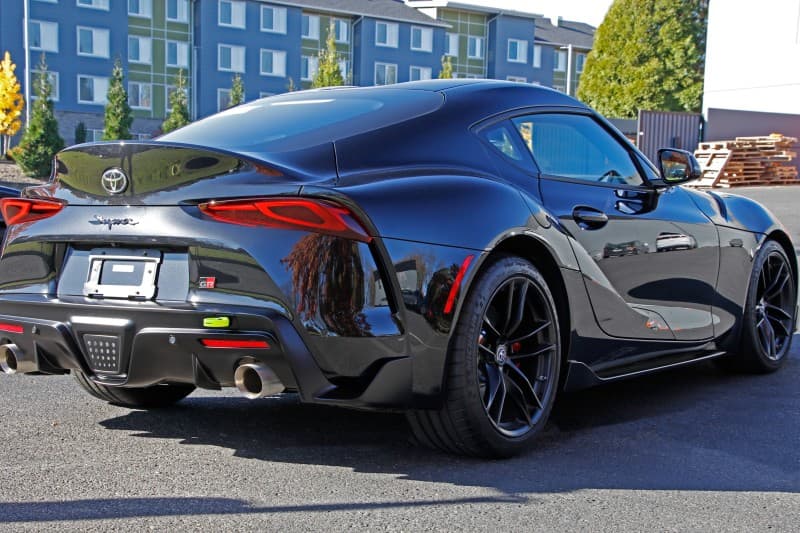 Perrin Performance Tow Hook Kit for 20-25 Toyota Supra Rear Neon Yellow - Image 3