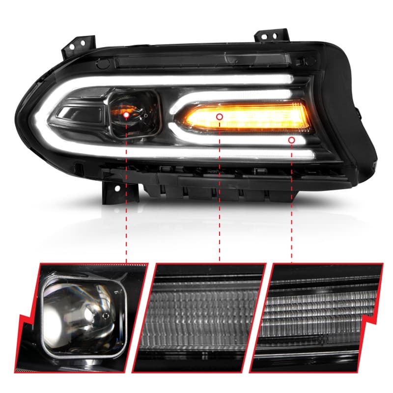 ANZO LED Projector Headlights for Chevy C6 High Output Replacement - Image 3