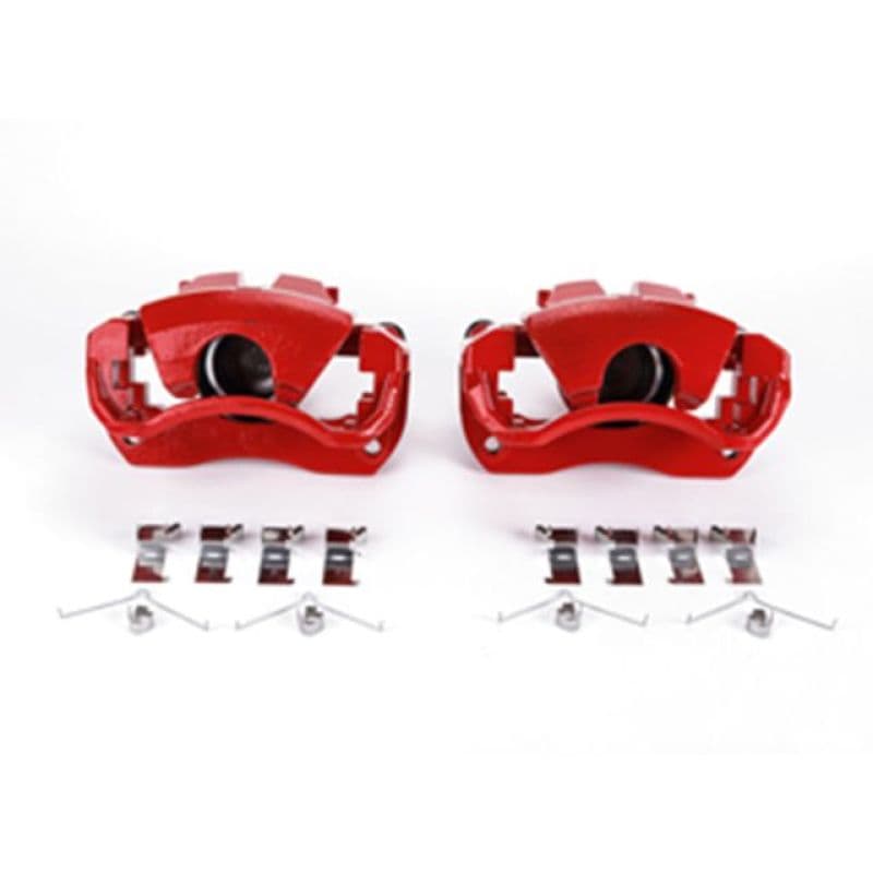 PowerStop Brake Calipers Pair Electrostatic Red Powder Coated