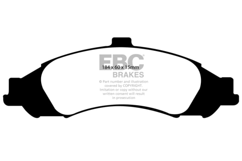 EBC Redstuff Brake Pad Set for Chevy C6 Low Dust Synthetic Fiber Ceramic