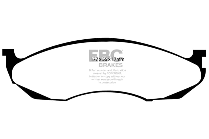 EBC Yellowstuff Brake Pad Set for Street and Track Driving Aramid Fiber Compound