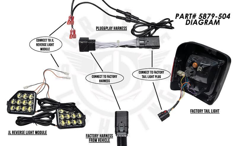 ORACLE Lighting Wiring Harness for Jeep Wrangler JL Rear Bumper LED Reverse L... - Image 3
