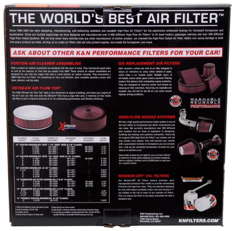 K&N Engineering Drop-In High-Flow Washable Air Filter E-3760 - Image 4