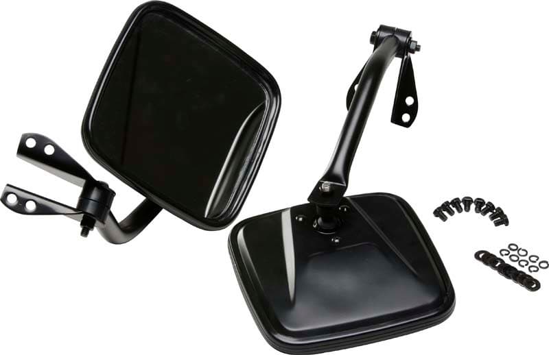 Kentrol Door Mirror Kit for 55-86 Jeep CJ Powdercoat Black Pair