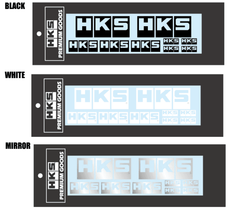 HKS Sticker White Logo Decal