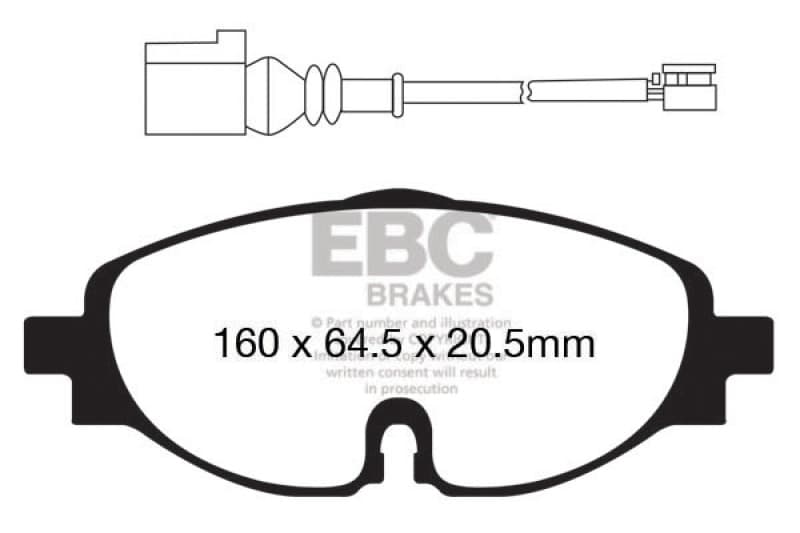 EBC Greenstuff Brake Pad Set for Premium Street Driving High Temp 600°C