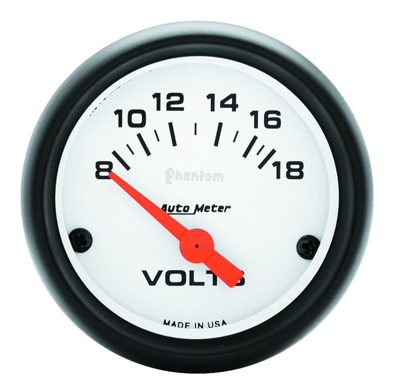 AutoMeter Phantom Voltage Gauge for Negative Ground Systems 8-18V - Image 2