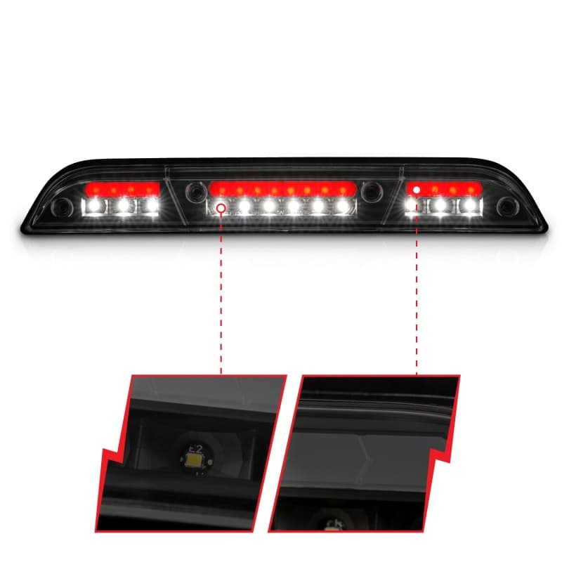 ANZO LED 3rd Brake Light Assembly for Truck Black Clear Lens Plug & Play - Image 4