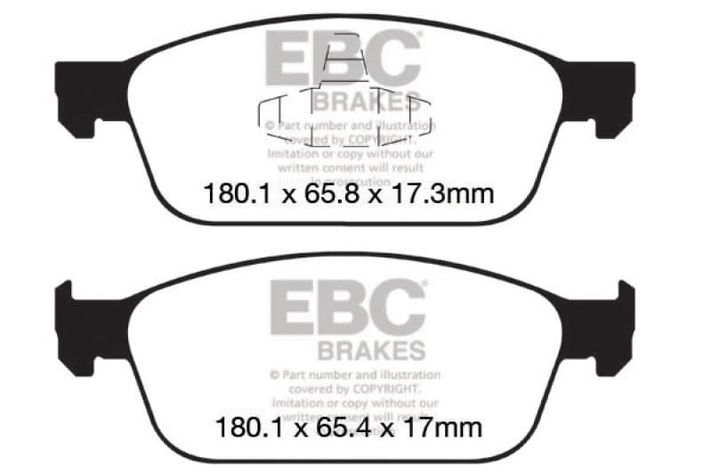 EBC Yellowstuff Brake Pad Set for Street & Track Driving High Performance