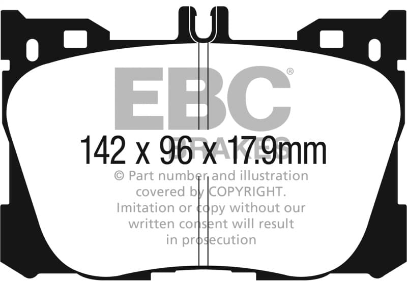 EBC Redstuff Brake Pad Set for Chevy C6 Low Dust Ceramic Compound - Image 2