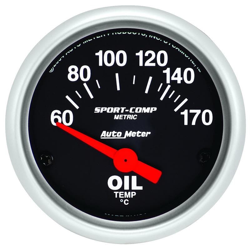 AutoMeter Sport-Comp Oil Temp Gauge with 1/8" NPT Sender - Image 2