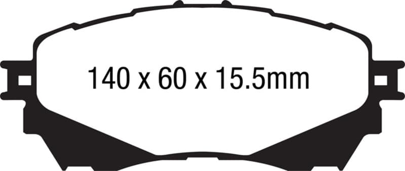 EBC Yellowstuff Brake Pad Set for Street and Track Driving High Performance - Image 2