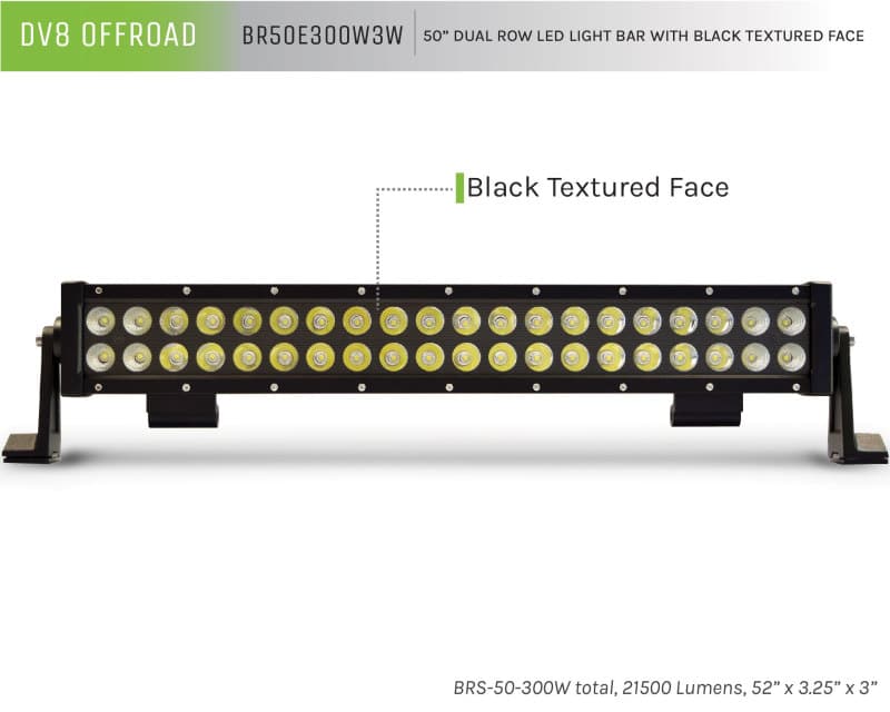 DV8 Offroad 50" 300W LED Light Bar Flood/Spot with Polycarbonate Lens - Image 3