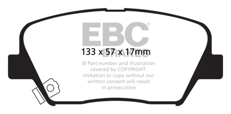 EBC Yellowstuff Brake Pad Set for Street and Track Driving High Performance - Image 2
