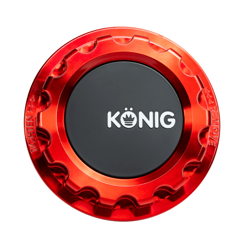 Konig Center Caps for MRK1 Anodized Red Gear Cap with Logo